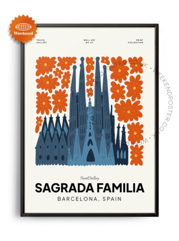 Sagrada Familia Barcelona landmark poster
