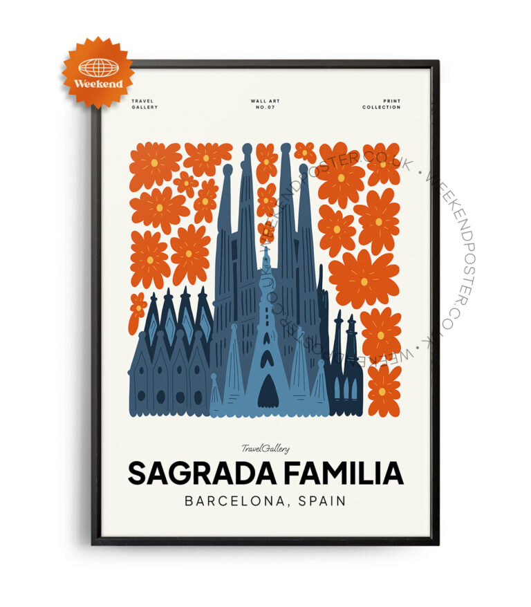 Sagrada Familia Barcelona landmark poster