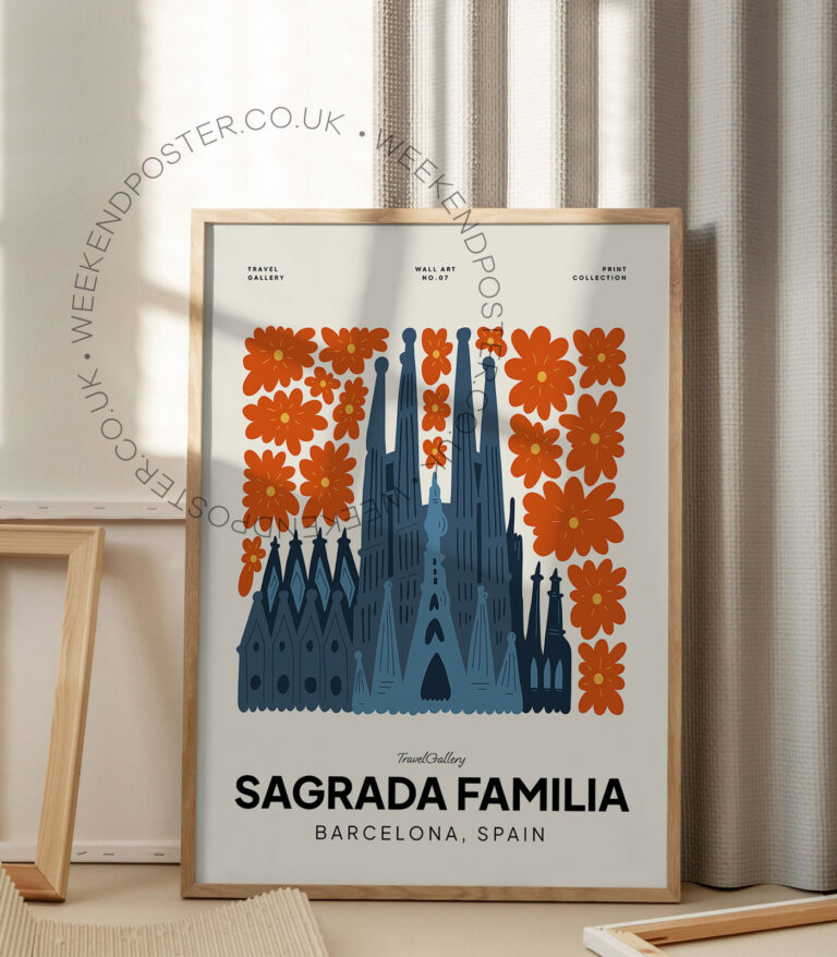 Sagrada Familia Barcelona landmark poster