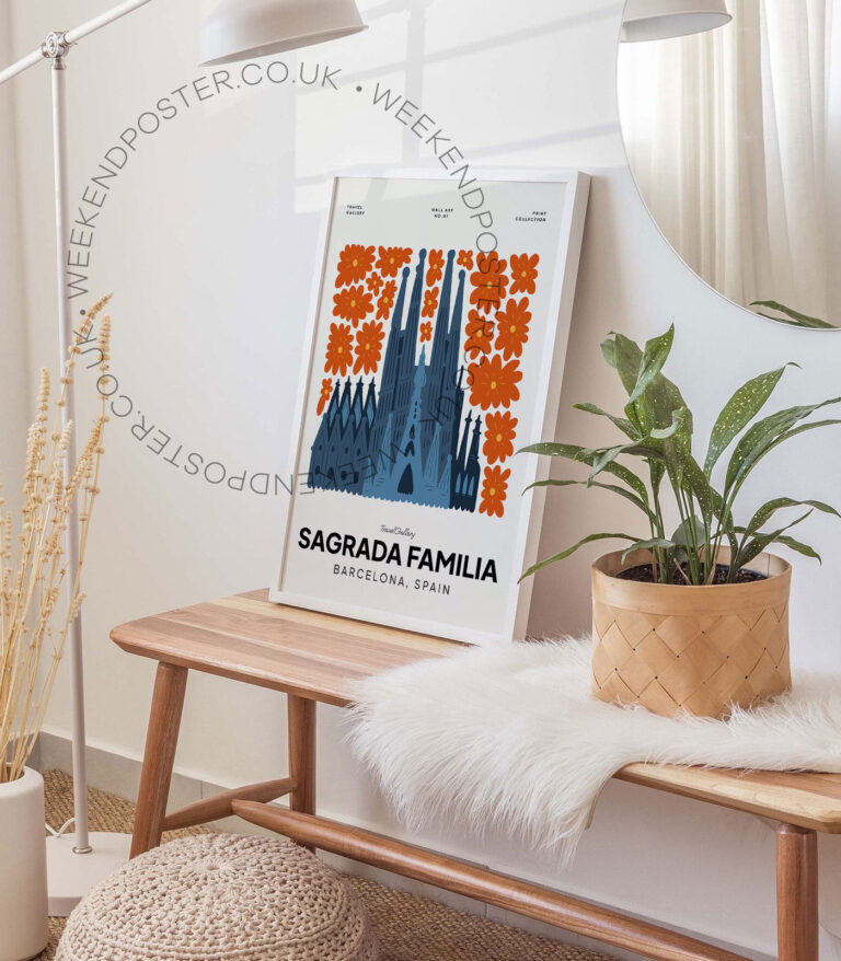 Sagrada Familia Barcelona landmark poster