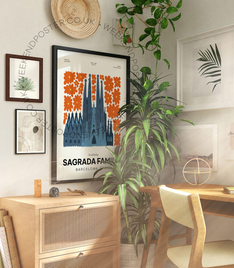 Sagrada Familia Barcelona landmark poster