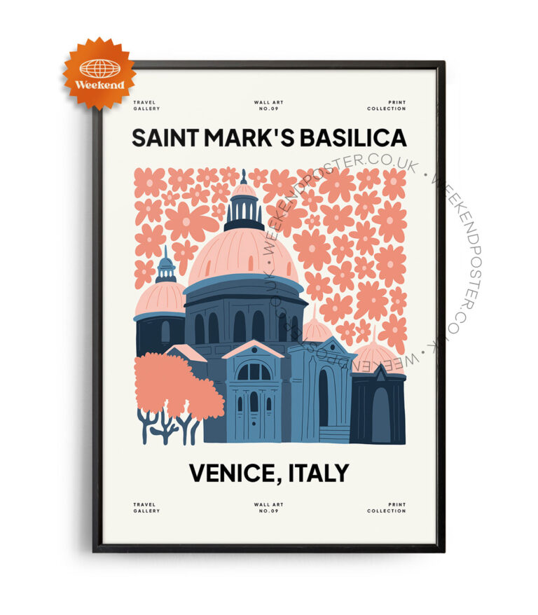 Saint Marks Basilica Venice landmark poster