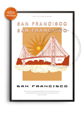 San Francisco United States landmark poster