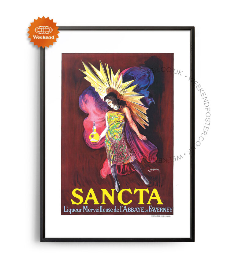 Sancta Liqueur vintage poster