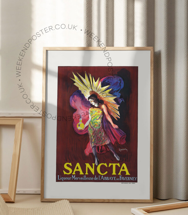 Sancta Liqueur vintage poster