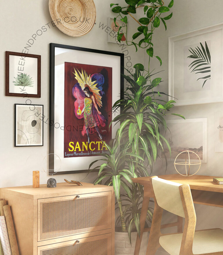 Sancta Liqueur vintage poster