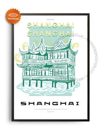 Shanghai China landmark poster