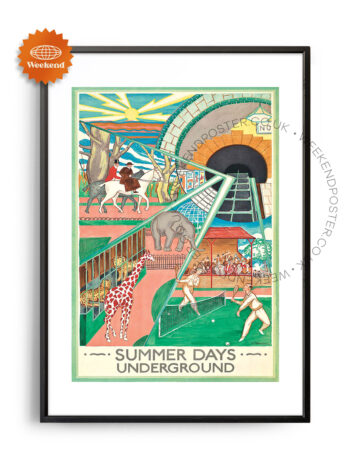 Summer Days Underground vintage poster