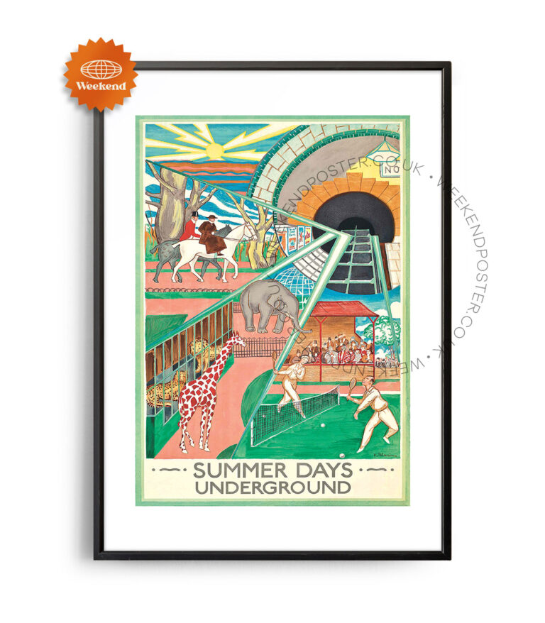 Summer Days Underground vintage poster