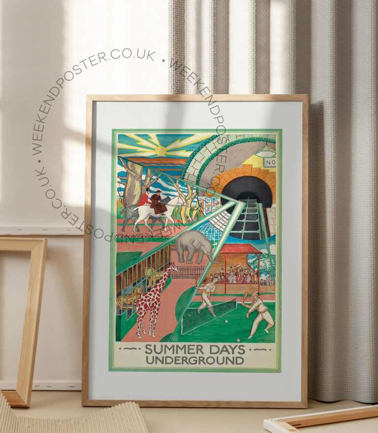 Summer Days Underground vintage poster