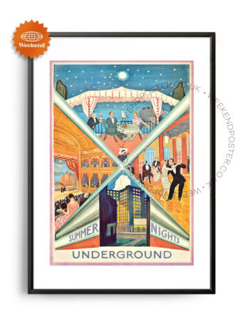 Summer Nights Underground vintage poster