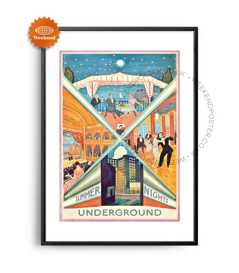 Summer Nights Underground vintage poster