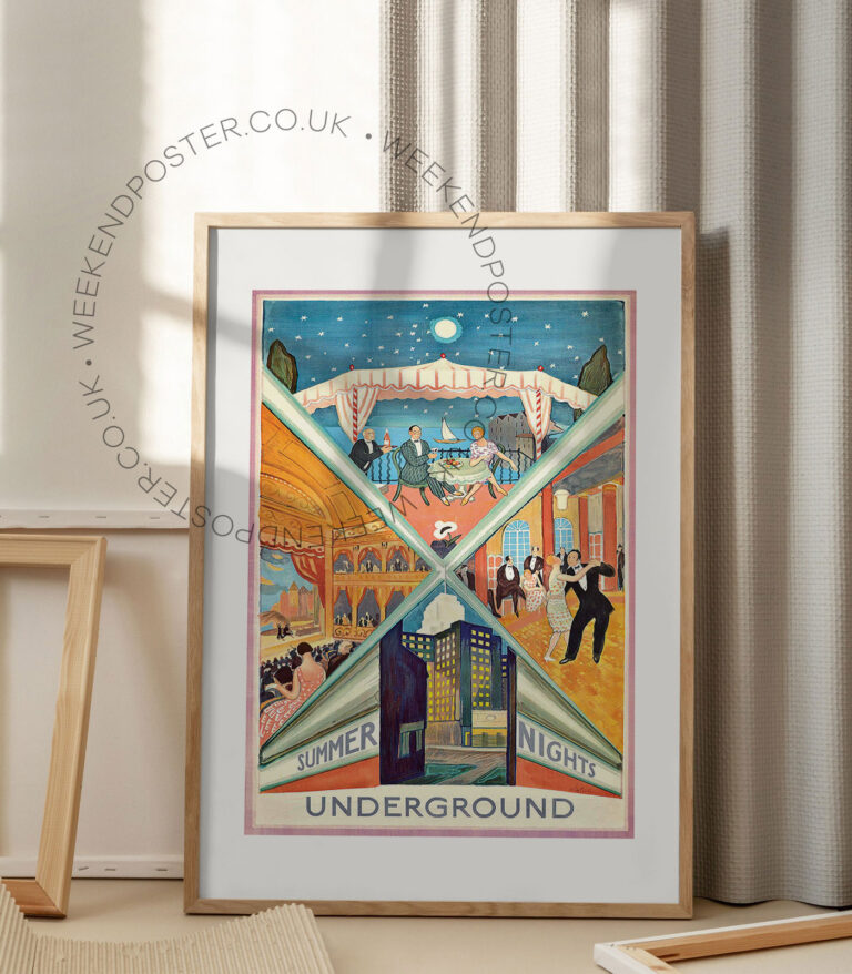 Summer Nights Underground vintage poster