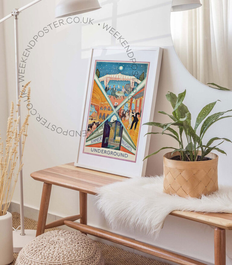 Summer Nights Underground vintage poster
