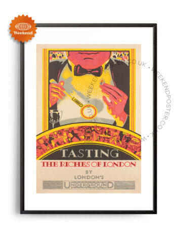 Tasting The Riches Of London vintage poster