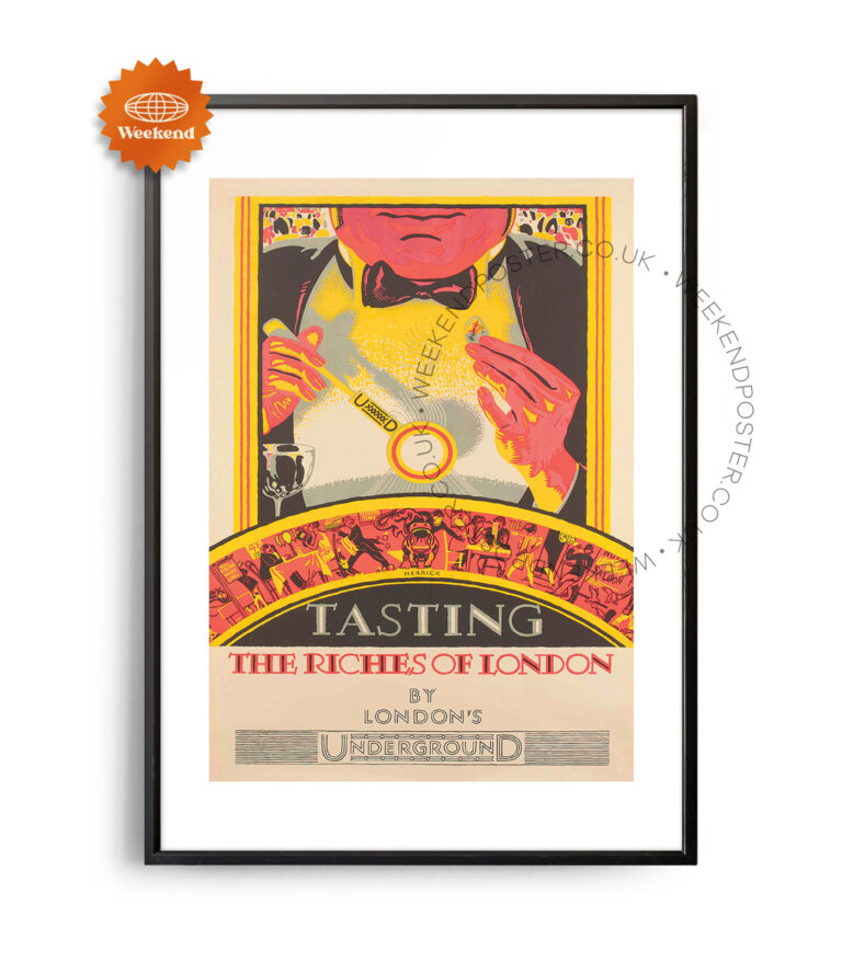 Tasting The Riches Of London vintage poster