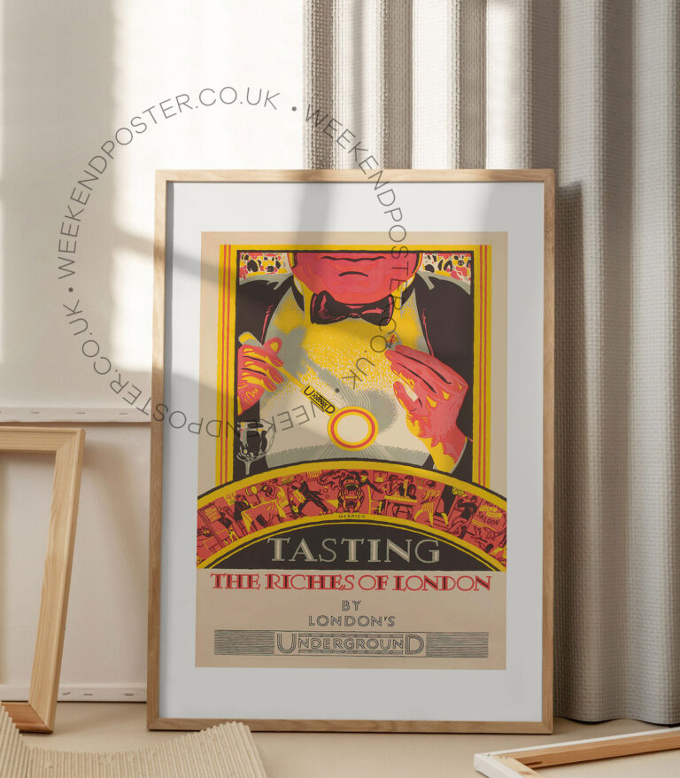 Tasting The Riches Of London vintage poster