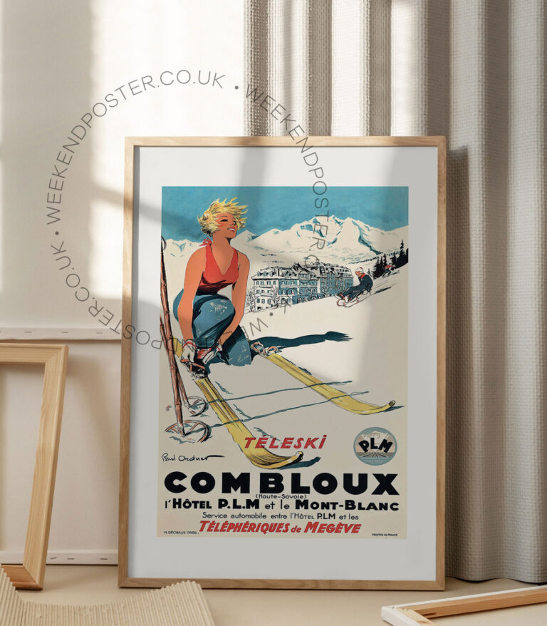 Teleski Mont Blanc vintage poster