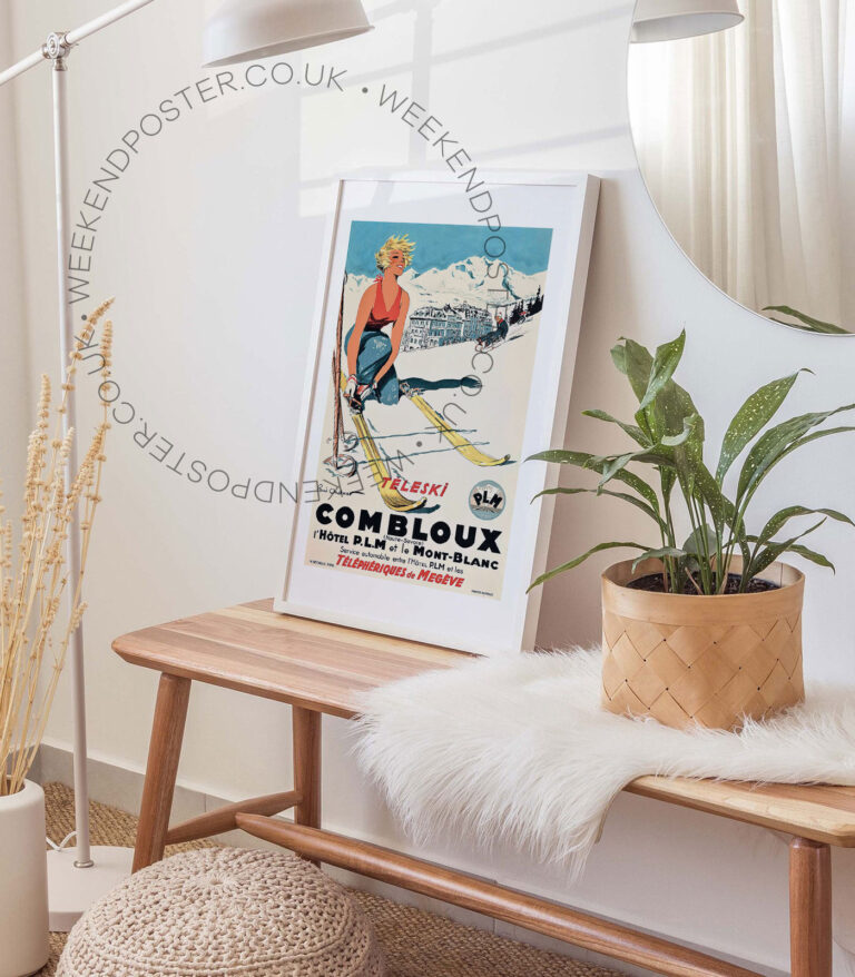 Teleski Mont Blanc vintage poster