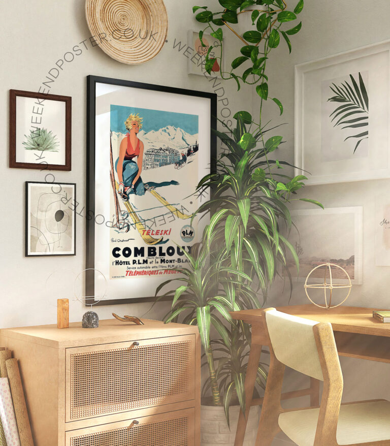 Teleski Mont Blanc vintage poster