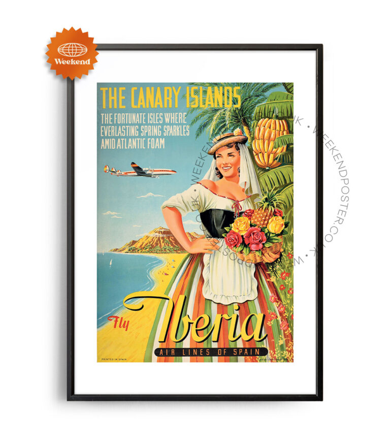 The Canary Islands vintage poster