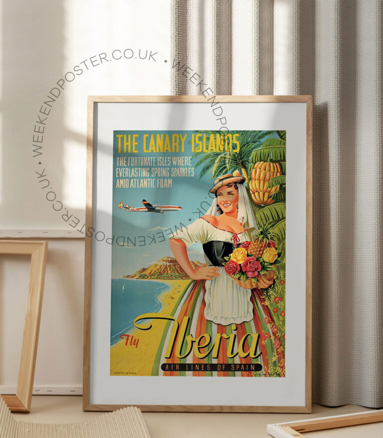 The Canary Islands vintage poster