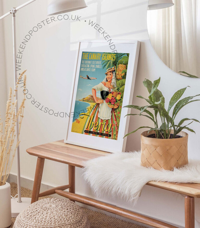 The Canary Islands vintage poster