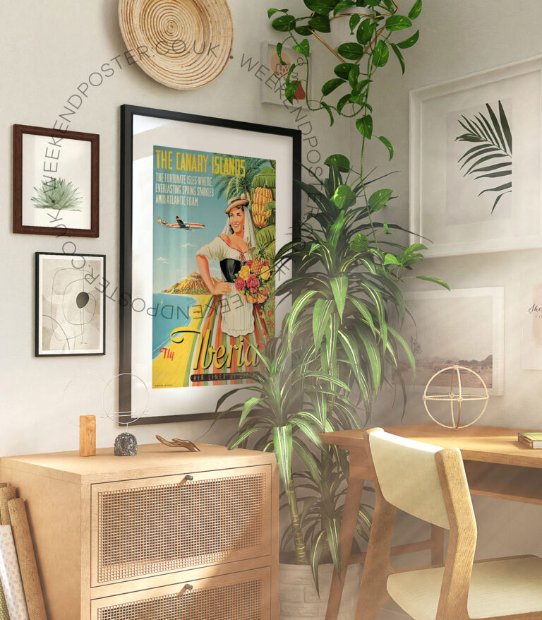 The Canary Islands vintage poster