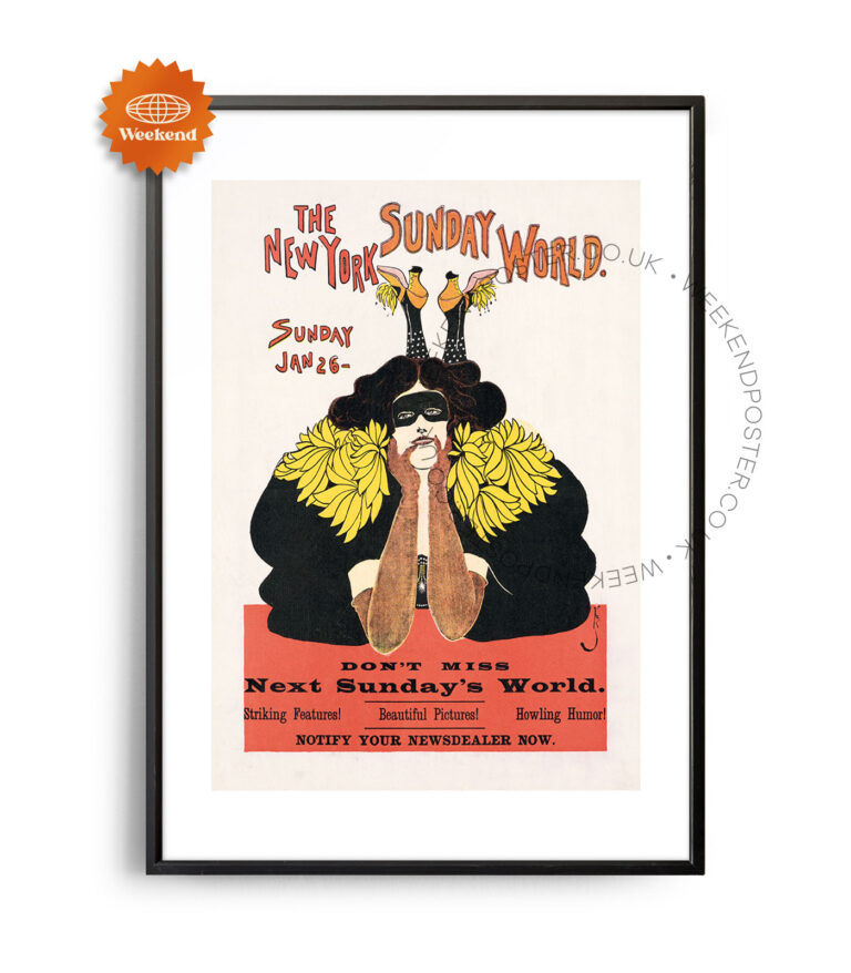 The Sunday World New York vintage poster