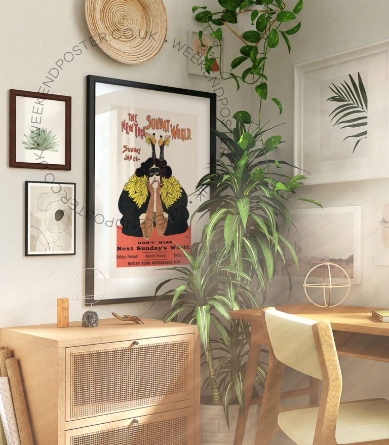 The Sunday World New York vintage poster