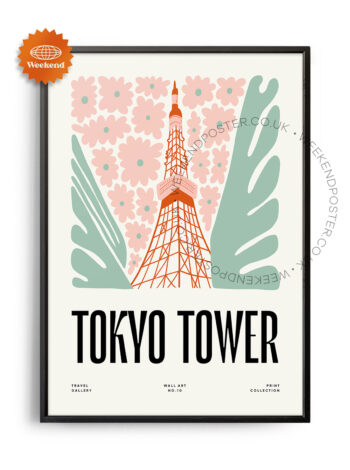 Tokyo Tower landmark poster
