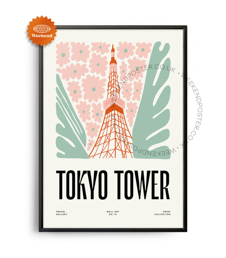 Tokyo Tower landmark poster