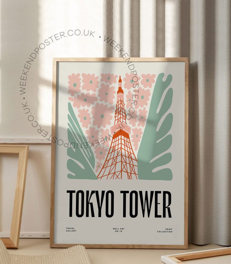 Tokyo Tower landmark poster