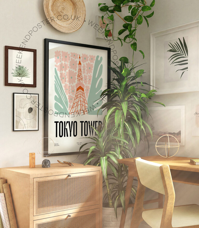 Tokyo Tower landmark poster