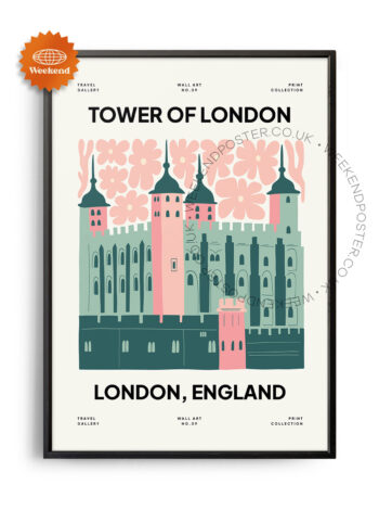 Tower of London landmark poster