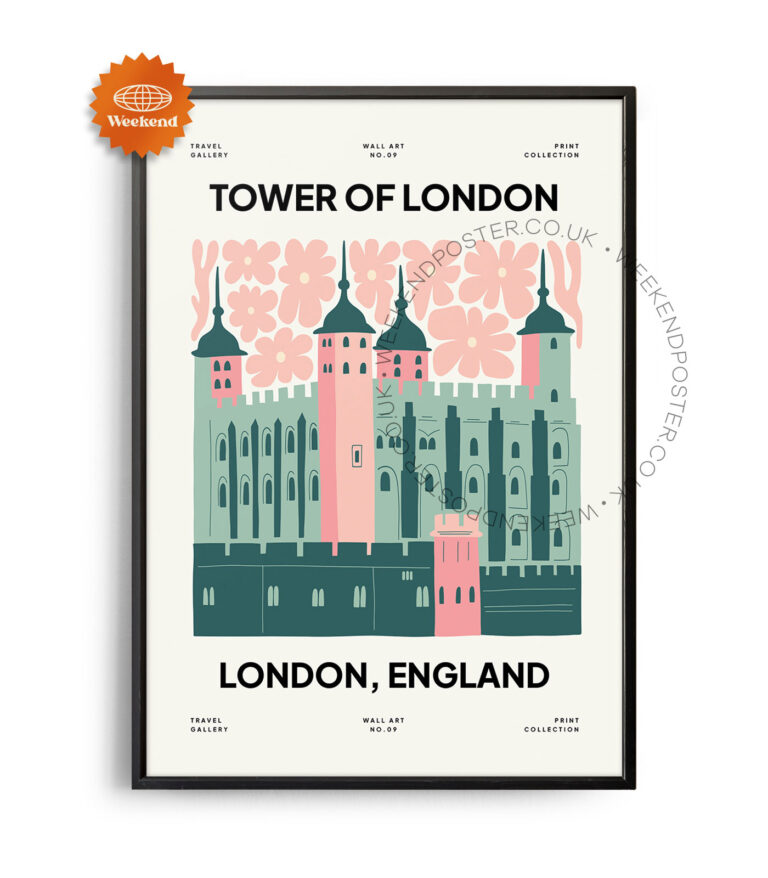 Tower of London landmark poster