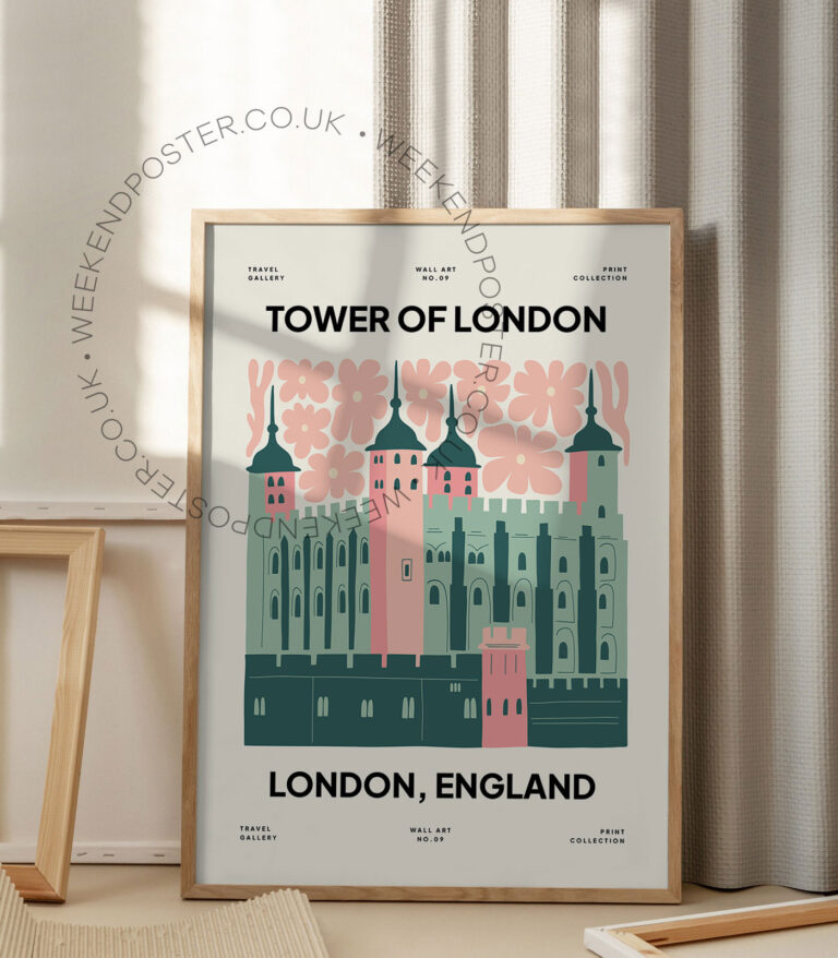Tower of London landmark poster