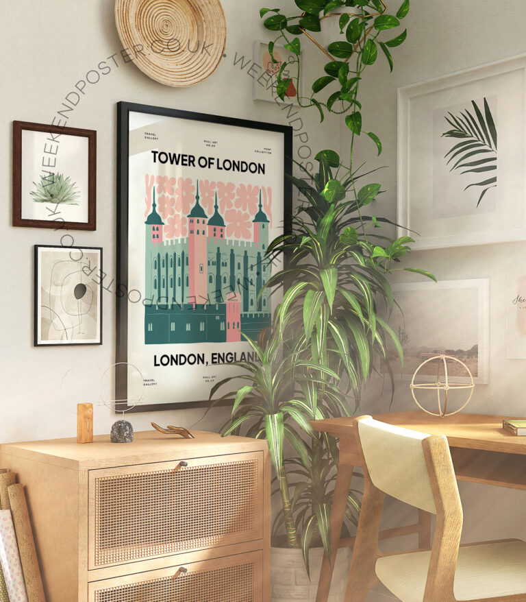 Tower of London landmark poster