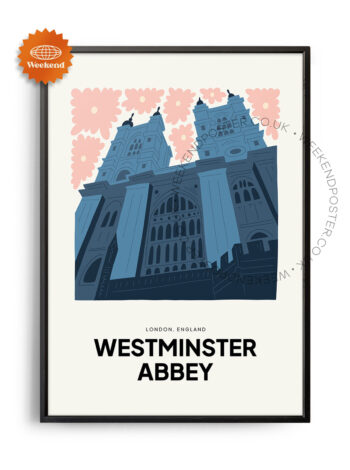 Westminster Abbey London landmark poster