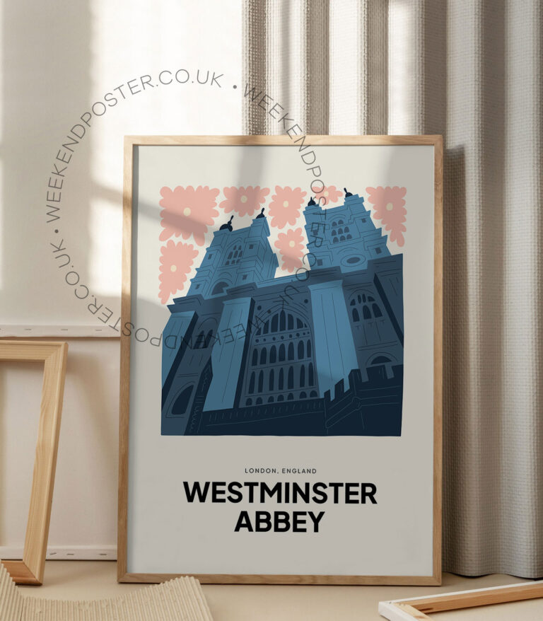 Westminster Abbey London landmark poster