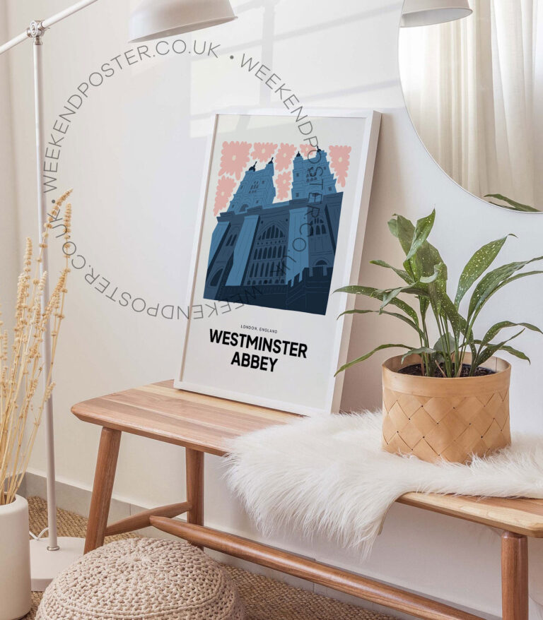 Westminster Abbey London landmark poster