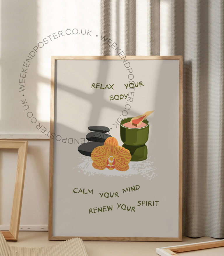 Calm Your Mind Quote poster
