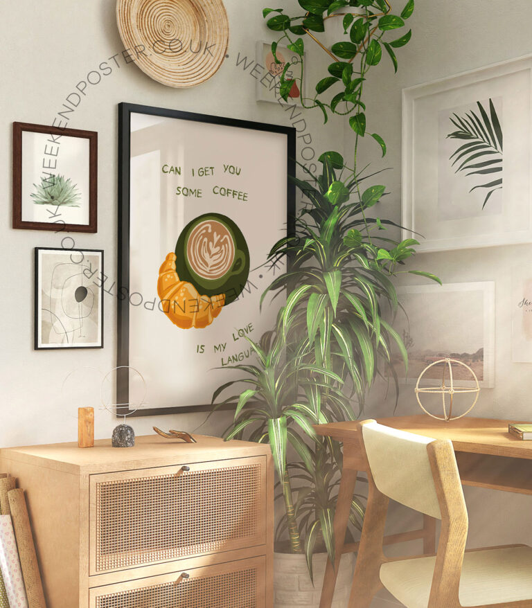 Coffee is My Love Language Quote poster