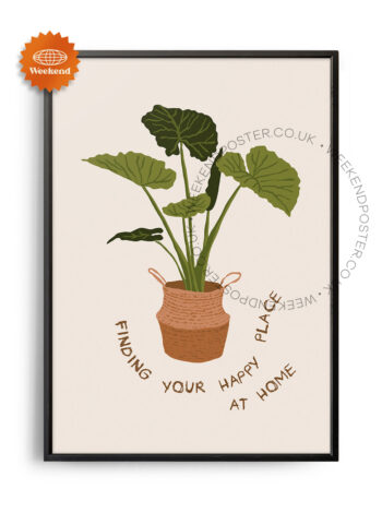 Happy Place at Home Quote poster