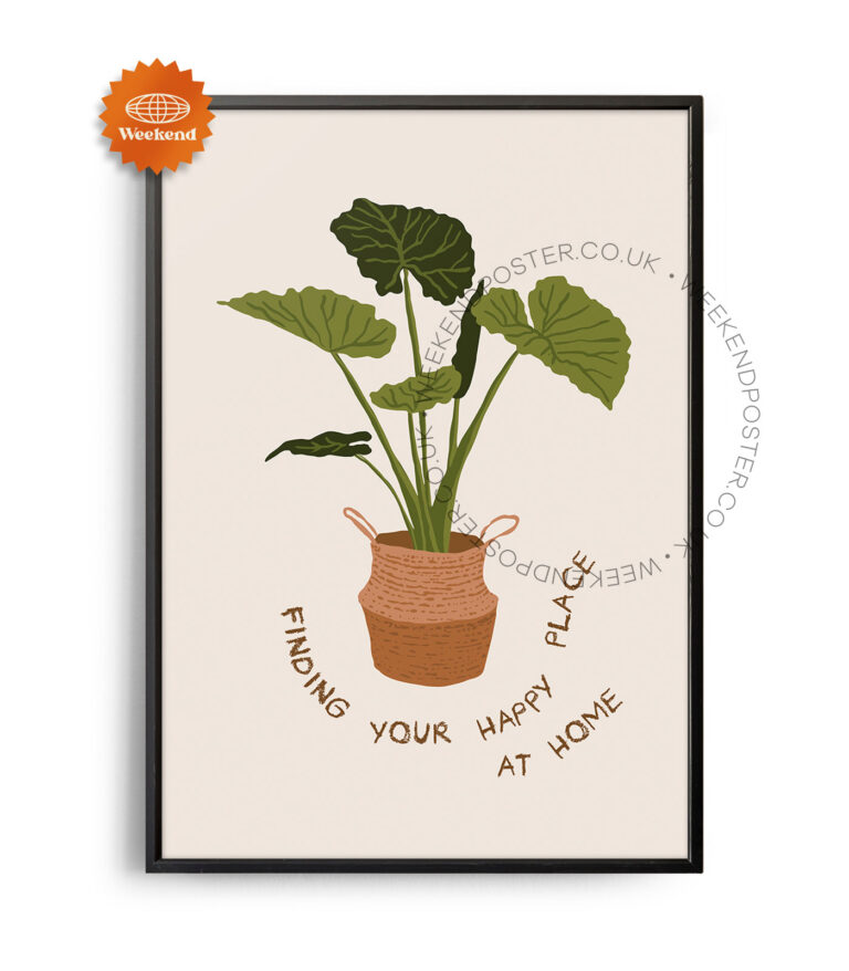 Happy Place at Home Quote poster