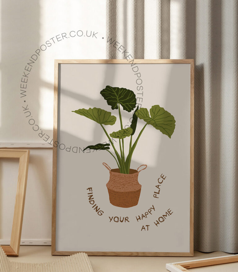 Happy Place at Home Quote poster