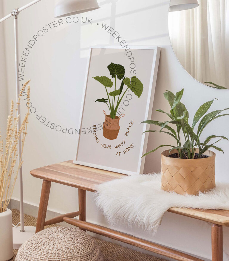 Happy Place at Home Quote poster