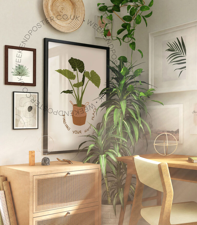 Happy Place at Home Quote poster