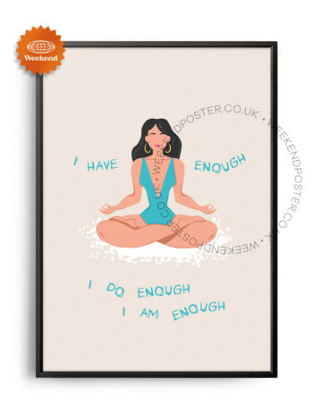 I am Enough Quote poster