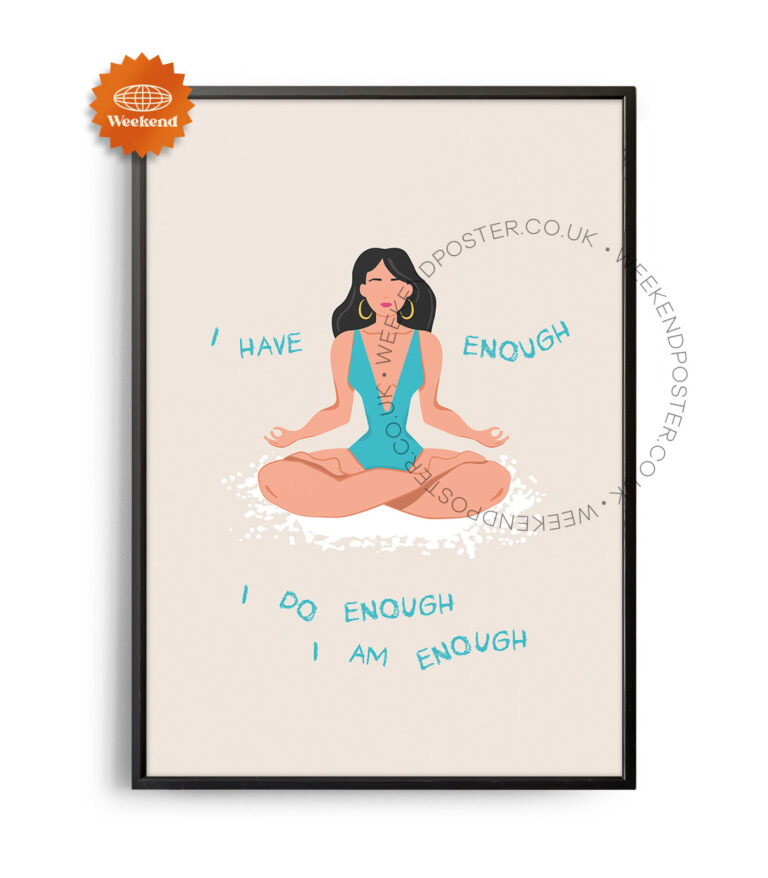 I am Enough Quote poster